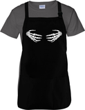 Halloween Skeleton Hands Apron/ Groping Skeleton Hands On Boobs Funny Halloween BBQ/ Cooking Adjustable Apron