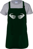 Halloween Skeleton Hands Apron/ Groping Skeleton Hands On Boobs Funny Halloween BBQ/ Cooking Adjustable Apron