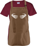 Halloween Skeleton Hands Apron/ Groping Skeleton Hands On Boobs Funny Halloween BBQ/ Cooking Adjustable Apron