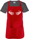 Halloween Skeleton Hands Apron/ Groping Skeleton Hands On Boobs Funny Halloween BBQ/ Cooking Adjustable Apron