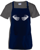 Halloween Skeleton Hands Apron/ Groping Skeleton Hands On Boobs Funny Halloween BBQ/ Cooking Adjustable Apron
