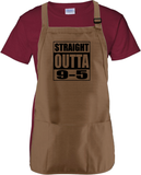 Funny Retirement Apron/ Retired  Straight Outta 9-5 Cooking Adjustable Apron Retirement Party Gift Idea