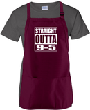 Funny Retirement Apron/ Retired  Straight Outta 9-5 Cooking Adjustable Apron Retirement Party Gift Idea