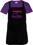 Tequila Margaritaville Cooking Apron Gift/ Tequila Because It’s Margaritaville Somewhere Adjustable Kitchen Apron
