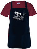 Wine Cooking Apron Gift/ You Had Me At Merlot Wine Drinking Adjustable Kitchen Apron