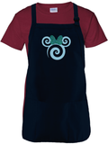 Disney Aqua Minnie Mouse Apron/ Arendelle Swirl Glitter Bow Minnie BBQ/ Cooking Adjustable Apron