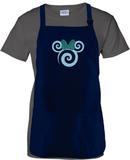 Disney Aqua Minnie Mouse Apron/ Arendelle Swirl Glitter Bow Minnie BBQ/ Cooking Adjustable Apron