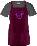 Disney Potion Purple Minnie Apron/ Minnie Mouse Glitter Purple Bow BBQ/ Cooking Adjustable Apron
