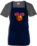 Disney Halloween Minnie Mouse Apron/ Spooky Orange And Purple Bow Bats And Spiders BBQ/ Cooking Adjustable Apron