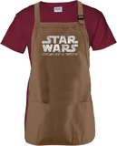 Disney Star Wars Galaxy’s Edge Apron/ Black Spire Outpost Metallic Silver Aurebesh BBQ/ Cooking Adjustable Apron