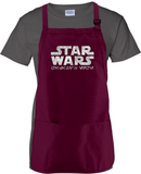 Disney Star Wars Galaxy’s Edge Apron/ Black Spire Outpost Metallic Silver Aurebesh BBQ/ Cooking Adjustable Apron