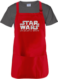Disney Star Wars Galaxy’s Edge Apron/ Black Spire Outpost Metallic Silver Aurebesh BBQ/ Cooking Adjustable Apron