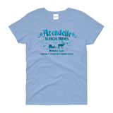 Christmas Disney Frozen Shirts/ Arendelle Aqua Sleigh Rides T-Shirts/ Sven Snowflakes Winter Holiday Party Top Christmas Gift