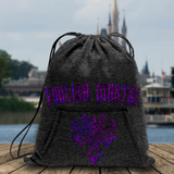 Disney Haunted Mansion Backpack/ Purple Holographic Foolish Mortal Tote Park Bag