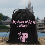 Disney Winnie The Pooh Backpack/ Hundred Acre Wood Piglet Fleece Tote Park Bag