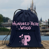 Disney Winnie The Pooh Backpack/ Hundred Acre Wood Piglet Fleece Tote Park Bag