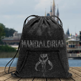 Disney The Mandalorian Backpack/ Mandalorian Mythosaur Drawstring Fleece Tote Park Bag