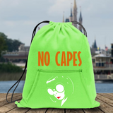 Disney Incredibles Edna Mode Backpack/ No Capes Incredibles 2 Drawstring Fleece Tote Park Bag