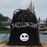 Disney Jack Skellington Backpack/ Nightmare Before Christmas Holographic Drawstring Fleece Tote Park Bag