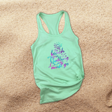 Beach Life Summer Tanks/ Neon The Beach Is Calling And I Must Go Palm Tree Tropical Vacation Tank Top