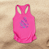 Beach Life Summer Tanks/ Neon The Beach Is Calling And I Must Go Palm Tree Tropical Vacation Tank Top