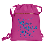 Disney Bibbidi Bobbidi Booze Backpack/ Funny Blue Glitter Disney Drinking Cinderella Fairy Godmother Vacation Travel Park Bag