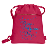 Disney Bibbidi Bobbidi Booze Backpack/ Funny Blue Glitter Disney Drinking Cinderella Fairy Godmother Vacation Travel Park Bag