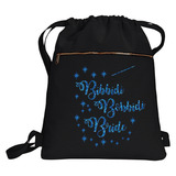 Disney Bibbidi Bobbidi Bride Backpack/ Blue Glitter Disney Bride Cinderella Fairy Godmother Vacation Travel Park Bag Gift
