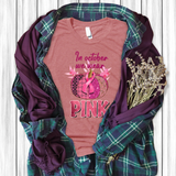Breast Cancer Awareness Shirts/ In October We Wear Pink Butterflies, Plaid Pattern Pumpkin And Ribbon T Shirts