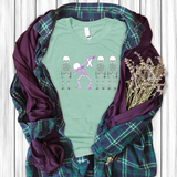 Breast Cancer Awareness Shirts/ Pink October Dabbing Skeletons Ribbon Halloween T Shirts