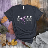 Breast Cancer Awareness Shirts/ Pink October Dabbing Skeletons Ribbon Halloween T Shirts