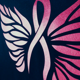 Breast Cancer Shirt, Angel Wings Cancer Awareness Shirts, Metallic Pink Ribbon Angel Wings, Breast Cancer Memorial Shirt