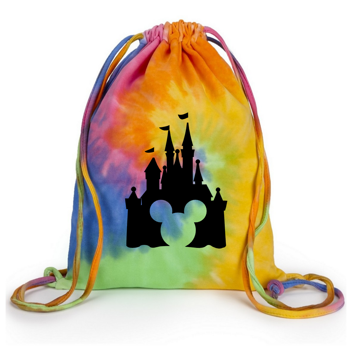 Disney Tie Dye Backpack/ Mickey Mouse Drawstring Cinch Sack