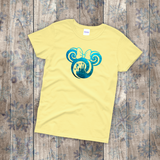 Disney Christmas Shirts/ Tinkerbell Minnie Mouse T-Shirts/ Cinderella Castle Blue Winter Snowflakes Holiday Party Top Christmas Gift