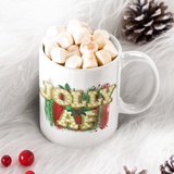 Christmas Mugs/ Jolly AF Coffee Mug/ Marquee Lights Funny Christmas Bling Coffee Lover Gift