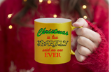 Christmas Mugs/ Christmas Is Too Sparkly Said No One Ever Metallic Silver, Gold Mug/ Funny Christmas Bling Coffee Lover Gift