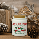 Christmas Gnome Ceramic Jar/ Funny Gnome Eggnog Creamer/ Sugar/ Spice Jar With Cork Lid Holiday Farmhouse Kitchen Gift