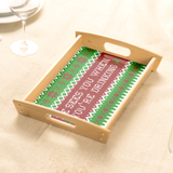 Christmas Sweater Serving Tray Gift/ He Sees You When You’re Drinking Funny Santa Ugly Christmas Sweater Holiday Hot Chocolate Table Tray