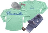 Cinderella Jersey/ Glitter Blue Cinderella's Carriage Spirit Shirt/ Fairy Godmother Magic Sparkle Disney Vacation Oversized Jersey