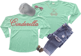 Cinderella Rose Pink Jersey/ Glitter Cinderella's Carriage Spirit Shirt/ Fairy Godmother Magic Sparkle Disney Vacation Jersey
