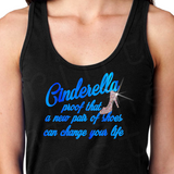 Cinderella Tank Top/ Glitter Glass Slipper Women’s Tank Top/ Fashion/ Shoe Quote/ Shoe Lover Gift/ Shoe Shopping Tank Top/ New Shoes Tank Top