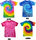 Disney Tie Dye Tinkerbell Shirt/ Disney Vacation Cinderella’s Castle/ Glitter Tinkerbell Silhouette Family Matching Vacation Tie Dye T-Shirt