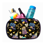 Disney 50th Anniversary Cosmetic Bag/ Disney World Parks Vacation 50 Magical Years Epcot, Magic Kingdom Travel Pouch