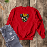 Disney 50th Anniversary Sweatshirt/ Minnie Mouse Disney World Parks Magic Kingdom Fireworks Balloons With Glitter Gold Bow Fleece Sweater