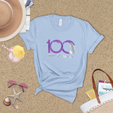 Disney 100 Anniversary Shirts/ Mickey Mouse 100 Metallic Purple And Platinum Silver Years Of Wonder Vacation T-Shirts