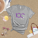 Disney 100 Anniversary Shirts/ Mickey Mouse 100 Metallic Purple And Platinum Silver Years Of Wonder Vacation T-Shirts
