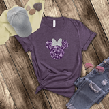 Disney 100 Anniversary Shirts/ Minnie Platinum Silver Glitter Bow Purple Years Of Wonder Mickey, Stitch, Winnie The Pooh, Simba T-Shirts