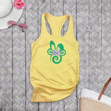 Disney Easter Minnie Mouse Tanks/ Glitter Minnie Bunny Ears And Bow Spring Vacation Tank Top