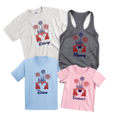 Disney Family Matching Shirts/ Fourth Of July Custom Vacation Shirts/ Personalized 4th Of July Castle Fireworks Group Shirts
