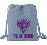 Disney Foolish Mortal Haunted Mansion Backpack/ Purple Holographic Foolish Mortal Vacation Travel Park Bag Gift